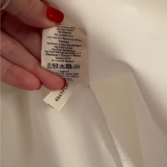 L’AGENCE Naomi Classic Button Down Shirt White Preppy Quiet Luxury Old Money - Picture 11 of 16